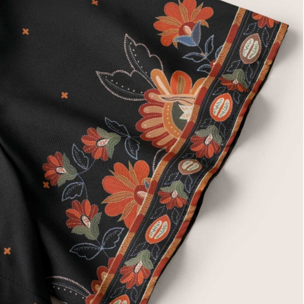 BloomChic Black Floral Midi Dress - Picture 4 of 5